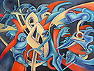 Jochen Bauer | Moderne Kunst | Künstler | Maler | Malerei | intuitive Malerei | abstrahierter Surrealismus | Bild Nr. 52 | Öl auf Leinwand| 60x80 cm