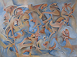 Jochen Bauer | Moderne Kunst | Künstler | Maler | Malerei | intuitive Malerei | abstrahierter Surrealismus | Bild Nr. 6 | Öl auf Leinwand| 60x80 cm