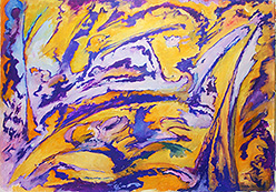Jochen Bauer | Moderne Kunst | Künstler | Maler | Malerei | intuitive Malerei | abstrahierter Surrealismus | Bild Abstraktion | Tempera auf Karton| 60x80 cm | verkauft