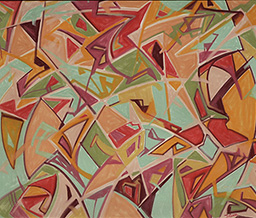 Jochen Bauer | Moderne Kunst | Künstler | Maler | Malerei | intuitive Malerei | abstrahierter Surrealismus | Bild Nr. 63 | Pastell auf Velourspapier | 46x55 cm