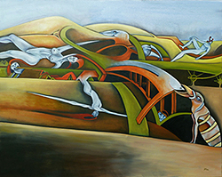 Jochen Bauer | Moderne Kunst | Künstler | Maler | Malerei | Bild Nr.85 | Exzessive Monotonie | Öl auf Leinwand | 80x100 cm