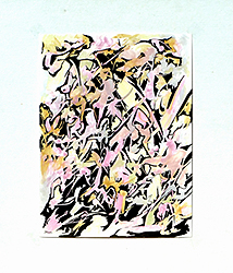Jochen Bauer | Moderne Kunst | Künstler | Maler | Malerei | Bild Nr.79-1 | Selektive Unruhe | Farbkreide u.Tusche auf Aquarellkarton | 24x32 cm