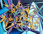 Jochen Bauer | Moderne Kunst | Künstler | Maler | Malerei | intuitive Malerei | Mensch und Raum | Bild Nr. 16 Balance | Öl auf Leinwand| 80x100 cm